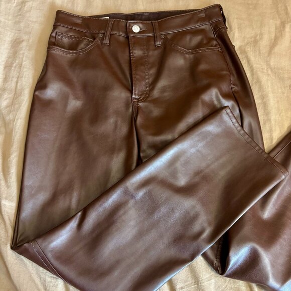 GAP Pants - Gap Leather Straight Leg Pants